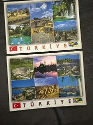 Türkiye 3 Adet 5 bölmeli eski kartpostallar