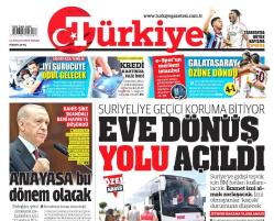14 Aralık 2025 TÜRKİYE GAZETESİ Doğum Günü Gazetesi (14.12.2025) Doğumgünü Hediyesi | Sıradışı Hediye | Özel Gün Hediyeleri | GAZETE ARŞİVİ | Suriyeliye Geçici Koruma Bitiyor EVE DÖNÜŞ YOLU AÇILDI | Bahis-Şike Skandalı Beni Hayrete Düşürdü | GALATASARAY ÖZÜNE DÖNDÜ | Sigortada Yenilik İYİ SÜRÜCÜYE ÖDÜL GELECEK | Virane Evlere Fahiş Kiralar İsteniyor | OPERASYONUN KOD ADI : HASBARA | ABD Devriyesine Suriye'de Saldırı | TAYFUN AKDENİZİ SALLADI