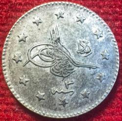 OSMANLI MEHMED REŞAD 1909-1918 ( AH 1327-1336)  1 KURUŞ GÜMÜŞ 1327/3