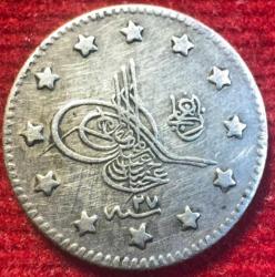 OSMANLI II.ABDÜLHAMİD 1876-1909( AH 1293-1327)  1 KURUŞ GÜMÜŞ 1293/27