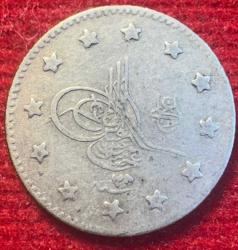 OSMANLI II.ABDÜLHAMİD 1876-1909( AH 1293-1327)  1 KURUŞ GÜMÜŞ 1293/28