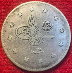 OSMANLI II.ABDÜLHAMİD 1876-1909( AH 1293-1327)  2 KURUŞ GÜMÜŞ 1293/28