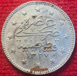 OSMANLI MEHMED REŞAD 1909-1918 ( AH 1327-1336)  2 KURUŞ GÜMÜŞ 1327/1