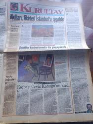 Büyük Kurultay Gazetesi - Turkish Newspaper - 27 Ekim 1997 - milliyetçiler göreve - Ozan Arif Avrupa'dan sesleniyor fotoğraf - Tuğrul Türkeş nereye - Ülkü ocaklarından Ramiz Ongun'a  önce 17 yılın hesabını ver - Yaşar Kemal Almanların elinden aldığı son ödülün diyetini de çabuk ödedi - Yaşar Kemal Türk yurdu Anadolu'da üniter devlet olamayacağını yumurtladı fotoğraf - devlet adına din dayatması - milli gençlik vakfında bölücülük - kendilerini İslamcı tanıtan çevreler yayınlarında hayali kürdistan'dan bahsetti - Amerika'nın öteki yüzü yazan Esra Demir yazı dizisi - akıllara fikirleri İstanbul'u işgal'de - 2. Abdülhamit'in şahane hoşgörüsü - Bulgaristan'dan zorunlu köşeden soydaşların geride kalan çocukları umut tacirlerin elinde oyuncak oldu - MHP'nin genel başkanlık meselesi yok - Ziya Gökalpsiz 73 yıl - tarihe not düşmek aydınlar konuşuyor röportaj Şafak Demirci - önde gider ön kuzu çizen Seyfi Karademir - ülkücü örnek insan ve vasıfları yazan Hasan Küçük - TÜSİAD emekliye öl dedi