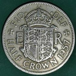 İNGİLTERE  1957  HALF  CROWN