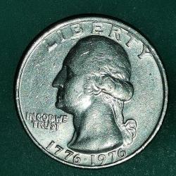 AMERİKA   1976   25 CENT  ÇEYREK DOLAR   HATIRA  ABD'nin Bağımsızlığının 200. Yıldönümü