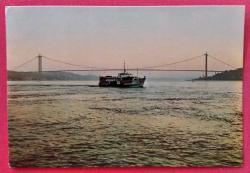 Kartpostal: İstanbul - Boğaziçi Köprüsü'nün Akşam Denizden Görünüşü (Keskin Color)