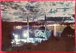 Kartpostal: İstanbul - Mehtaplı Bir Gecede Dolmabahçe Camii