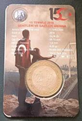 2016 15 Temmuz Hatıra Tedavül 1 Lira Kendi Özel Tanıtım Kitinde