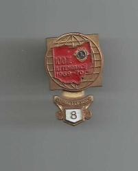 VINTAGE LIONS CLUB / 100% ATTENDANCE YEARS 1969-70 ROZET...