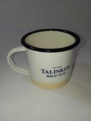 Emaye talisker viski kupası. Ürün kullanılmamış olup atık yoktur. Ancak alt kısımda sararma var.  Resimlerdeki haliyle koleksiyon Dekorluk kullanımlık