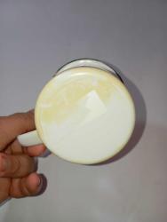 Emaye talisker viski kupası. Ürün kullanılmamış olup atık yoktur. Ancak alt kısımda sararma var.  Resimlerdeki haliyle koleksiyon Dekorluk kullanımlık