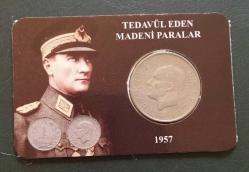 1957 1 Lira Kendi Özel Tanıtım Kitinde