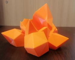 Gamepad Standı - Kristal Tasarımlı 3D Gamepad Tutucu Turuncu