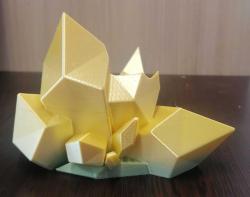 Gamepad Standı - Kristal Tasarımlı 3D Gamepad Tutucu Sarı/Yeşil