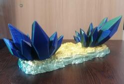 Gamepad Standı - Kristal Thorne Tasarımlı 3D Gamepad Tutucu Sedefli Mavi/Yeşil