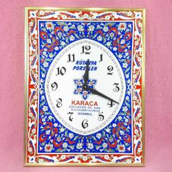 KÜTAHYA PORSELEN KLASİK SÜSLEMELİ DUVAR SAATİ