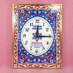 KÜTAHYA PORSELEN KLASİK SÜSLEMELİ DUVAR SAATİ