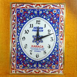 KÜTAHYA PORSELEN KLASİK SÜSLEMELİ DUVAR SAATİ