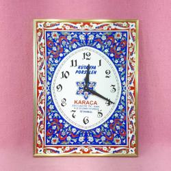 KÜTAHYA PORSELEN KLASİK SÜSLEMELİ DUVAR SAATİ