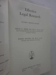 Effective Legal Research / Student Edition Revised