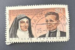 Almanya Pulu - Germany Stamp - Postadan Geçmiş Pul Filateli -  1988 Damgalı - Edith Stein ve Rupert Mayer Temalı Pul , 80 PARA - YABANCI PULLAR, NOSTALJİK DOĞUM GÜNÜ HEDİYESİ