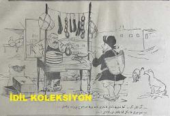 Osmanlıca Karagöz Mizah Dergisi-Gazetesi, Orijinal Dönem Basım, (Ottoman Magazine-Newspaper-Journal Illustré Cara-Gueuz) - 5 Ekim 1908 - Sayı: 18 - Hicri: 9 Ramazan 1326 - Rumi: 22 Eylül 1324 - Zaman Mektebi: Vatan Caddesi'nde: 11 Temmuz: Ahiren İcra Kılınan İmtihanda Millet Nam Efendinin Dürus-ı Mütenevviadan İhraz Eylediği Derecat Ber Vech-i Atidir: Hürriyet:Terfi, Tensikat:İkmal - Karikatür: Mavnacı Nafile Yorulma... Senin Eski Bildiğin Gibi Makine ile Gitmiyor ki Geçebilesin...