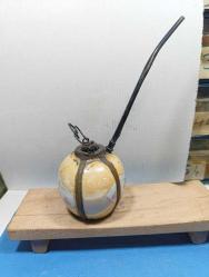 K9----1900'LER ÇİN ÜRETİMİ ANTİKA PİRİNÇ DEKORLU PORSELEN İÇKİ PİPOSU