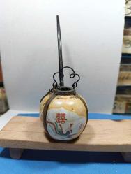 K9----1900'LER ÇİN ÜRETİMİ ANTİKA PİRİNÇ DEKORLU PORSELEN İÇKİ PİPOSU