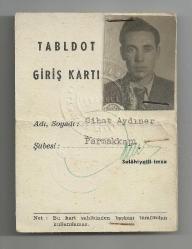 YAPI VE KREDİ BANKASI / CİHAT AYDINER TABLDOT GİRİŞ KARTI...