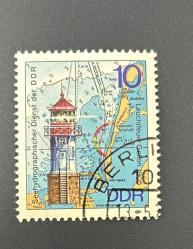 Almanya Pulu - Germany Stamp - Postadan Geçmiş Pul Filateli - DAMGALI -Mole Fire Gellen (1905), Deniz Feneri Temalı Pul , 10 PARA - YABANCI PULLAR, NOSTALJİK DOĞUM GÜNÜ HEDİYESİ