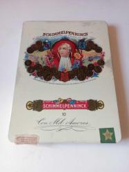 SCHIMMELPENNINCK MARKA BÜYÜK BOY ESKİ TENEKE SİGARA KUTUSU...