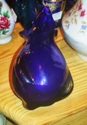 20037-ÇOK ŞAHANE MAVİ RENK MURANO CAM VAZO