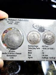 Sultan Vahdettin 1336/4 Nikel 40 Para