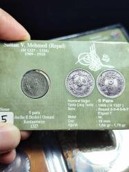 Sultan Reşat 1327/5 Nikel 5 Para