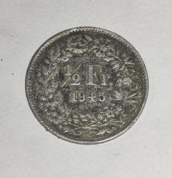 20045-KOLEKSİYONLUK İSVİÇRE 1/2 FR 1945