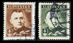 +++ SLOVAKYA BAŞKAN DR. JOSEF TISO  1939   2 ÇEŞİT  - DAMGALI