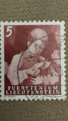 LOT.1 » 1951 YILI  LİECHTENSTEİN YAŞAM DAMGALI ŞARNİYERSİZ