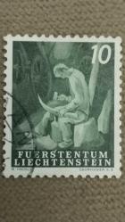 1951 YILI  LİECHTENSTEİN YAŞAM DAMGALI ŞARNİYERSİZ