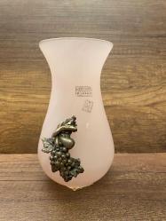 Murano Buzlu Cam Vazo Kabartma Detaylı