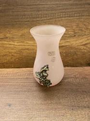 Murano Buzlu Cam Vazo Kabartma Detaylı