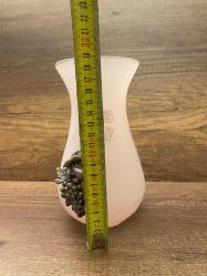 Murano Buzlu Cam Vazo Kabartma Detaylı