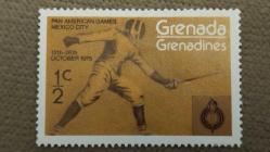 1976 YILI GRENADA ESKRİM  DAMGASIZ  ŞARNİYERSİZ