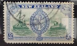 Yeni Zelanda 1946 - Barış - Donanma ve Sivil Gemi- damgalı