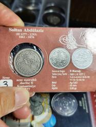 Sultan Abdülaziz 1277/3 Gümüş 5 Kuruş Nadir