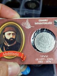 Sultan Abdülaziz 1277/10 Gümüş 5 Kuruş Nadir