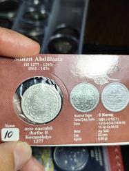 Sultan Abdülaziz 1277/10 Gümüş 5 Kuruş Nadir