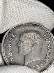 1937 Yılı Gümüş 50 Kuruş Nadir.