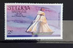 Karayip Denizi Santa Lucia Adası-damgasız