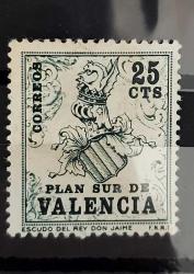 İspanya 1963- Valencia  Sel Yardım pulu- damgalı